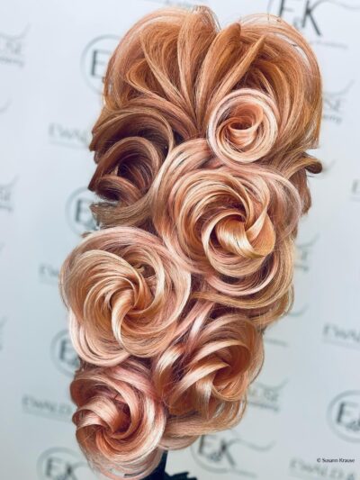 Anna’s training head, golden blonde