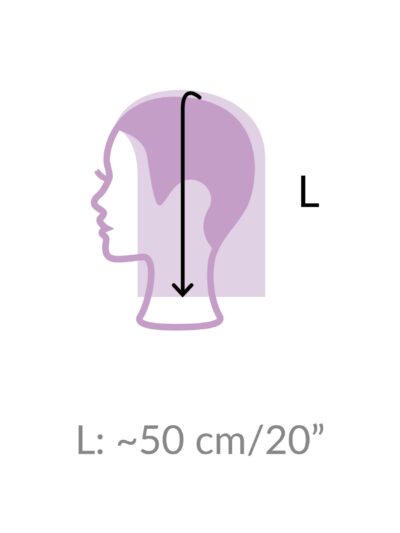 Testina Olivia, capelli con cuticola